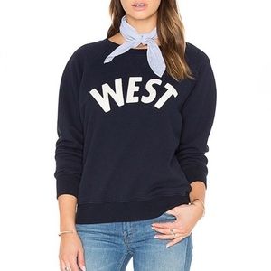Mother Denim The Square West Sweatshirt Navy Size Medium